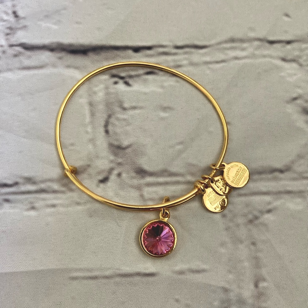 NWOT Alex and Ani October Birthstone Gold Bracelet